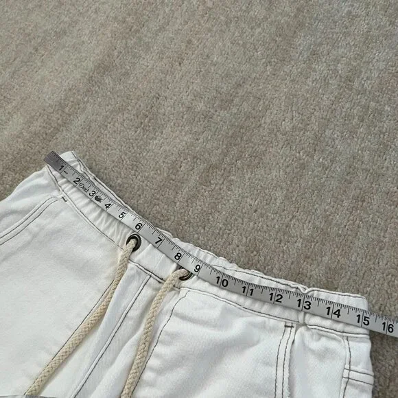 Revolve One Teaspoon Shabbies White Boyfriend Cropped Jeans S - Picture 8 of 10